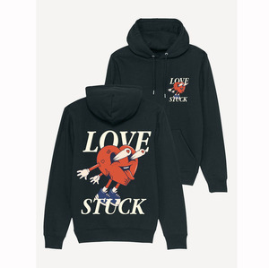 เสื้อฮู้ดสีดำผ้าฝ้ายปกติกำหนดเองได้ - Product Image 1