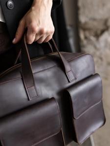 Maletín Bandolera de Cuero Genuino de Lujo Ligero para Portátil, Bolso de Mano Unisex para Trabajo y Oficina, Regalo de 3er Aniversario para Esposa - Product Image 5