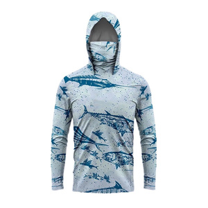 Camisa de Pesca con Capucha y Protección UV Personalizada para Hombre, Manga Larga, Transpirable, Ligera, para Exteriores, con Logotipo, Unisex, OME - Product Image 2