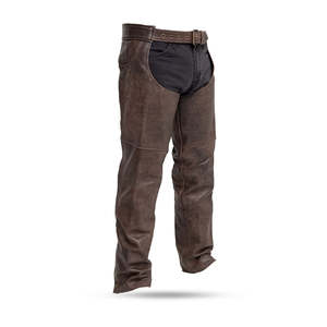 Motorcycle Leather <b>Chaps</b> for Men Biker Premium Quality Fully Lined Protective Motorbike Leather <b>Chaps</b> - Product Image 2