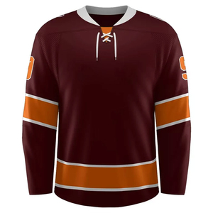 Maillot de hockey sur glace pour jeunes sublimé en gros, logo personnalisé, uniforme d'équipe, maillot de hockey sur glace pour l'entraînement - Product Image 2