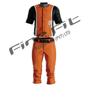 ชุดเครื่องแบบทีมเบสบอลของผู้ชายชุดเสื้อคอวีและกางเกงระบายอากาศใส่สบายสำหรับกีฬาเบสบอลของสโมสร - Product Image 1