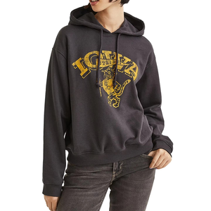 Vente en gros de pull épais en coton uni avec logo personnalisé pour femme, motif uni personnalisé et surdimensionné en couleur pour femme - Product Image 6