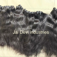 100% indien Temple-donneur brut Double dessiné trame de cheveux humains Extensions de tissage cuticules alignées couleur naturelle une couleur de donneur