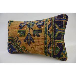 Multicolor Vintage Floral Kantha Patchwork Wool <b>Pillow</b> 12x20 Inches Soft Fabric for Home or <b>Sofa</b> Use - Product Image 3