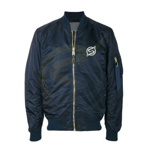 Custom Wholesale 100% Polyester Canvas Satin Bomber <b>Jacket</b> with Stand Collar Waterproof & Windproof <b>Slim</b> <b>Fit</b>-Winter Best Sale - Product Image 5
