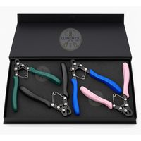 Ensemble de 4 pinces à boucler en une seule étape avec étui de luxe |   Outil de bouclage de fil en acier inoxydable de haute qualité |   Outil léger pour la création de bijoux DIY