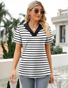 Camisetas Polo de verano informales para mujer con diseño impreso personalizado de la mejor calidad con impresión personalizada camisetas polo para mujer con impresión - Product Image 4