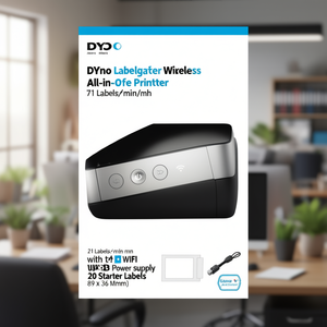 เครื่องพิมพ์ฉลากไร้สายออลอินวัน DYMO LabelWriter ความเร็ว 71 ฉลาก/นาที พร้อม WiFi พอร์ต USB สายไฟ ชุดเริ่มต้น 20 ฉลาก (89 x 36 มม.) - Product Image 3