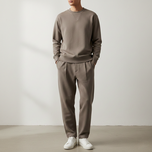 Conjunto Deportivo Holgado con Capucha para Hombre, Estilo Vintage, Lavado Ácido, Estampado Ecológico, de Fabricante de Ropa Urbana de Lujo - Product Image 1