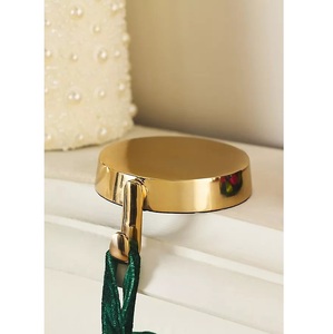 Soporte de calcetín de Metal con diseño de copos de nieve chapado en oro para vacaciones, Pascua, Navidad, soporte de calcetín para regalar hecho a mano - Product Image 5