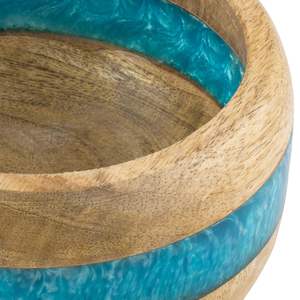 Tazón de Servir Moderno de Resina y Madera Ecológica Hecho a Mano y Personalizado, de Alta Calidad, para Fiestas, Centro de Mesa Elegante de Madera Natural - Product Image 3