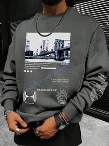 Hombres Trending Pullover Impreso Sudadera Fleece Cómoda Sudadera para Hombres 100% Algodón Sudadera con capucha Logotipo personalizado Sudadera con capucha - Product Image 2