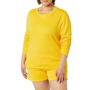 Women's Winter Sweatshirts Customized Logo Front 100% Cotton Fleece Premium Quality Breathable Eco-Friendly Plus Size Streetwear - Product Image 1