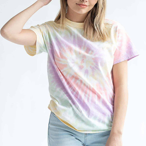 Tie Dye เสื้อทีเชิ๊ตขนาดใหญ่ของผู้หญิงเสื้อยืดลำลองสำหรับผู้หญิงผ้าฝ้าย100% ระบายอากาศได้ดี - Product Image 3