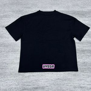 Camisetas informales de algodón 100% para hombre, camisetas transpirables negras de manga corta de gran tamaño, serigrafía personalizada - Product Image 2