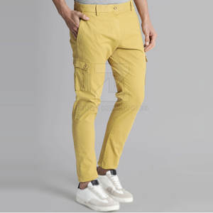 กางเกงคาร์โก้ผู้ชายขาตรงระบายอากาศน้ำหนักเบาพร้อมโลโก้ตามสั่ง100% ชุดทำงานแบบลำลอง - Product Image 3