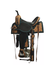 Juego de tachuelas de cuero genuino de primera calidad, monturas de carreras occidentales e inglesas para montar a caballo - Product Image 2