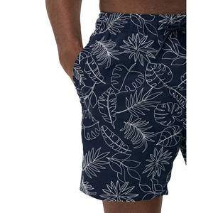 Vente en gros de shorts de plage imprimés d'été décontractés pour hommes 100% polyester respirant poches taille élastique tricoté Worested OEM Service - Product Image 3