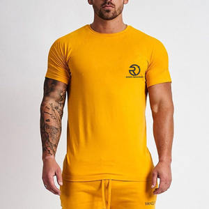 T-shirt à col rond et côtes surdimensionnées de haute qualité pour homme Tissu en jersey respirant Design vierge - Product Image 2