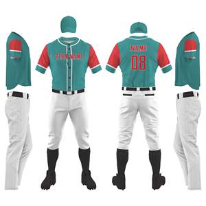 Uniforme de baseball personnalisé de haute qualité en polyester véritable brodé ou sublimé, uniforme de baseball respirant avec logo - Product Image 5