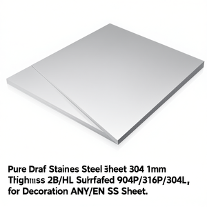 NORTH CHINA STEEL Stainless Steel <b>Sheet</b> 304 1mm Thickness 2B HL Surface ANSI EN Standard For Decoration - Product Image 2