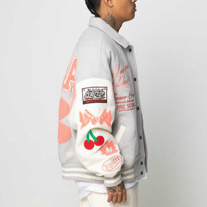 Chaqueta de Invierno Personalizada Casual Estilo Letterman para Hombre, Chaqueta Varsity de Béisbol con Logotipo Bordado en Lona y Cuero, Transpirable - Product Image 2