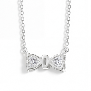 Collar con Colgante de Moissanita con Corte de Corazón SHREYA DIAM, en Plata 925 con Baño de Rodio y Engaste de Garras, para Uso Diario de Mujeres - Product Image 3