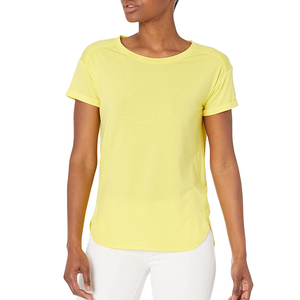 2025 nueva llegada moda nuevo diseño mujer camiseta de secado rápido logotipo personalizado señoras mangas camiseta - Product Image 4