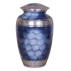 Urna de almacenamiento de cenizas para adultos hecha a mano, urna de cremación grabada en Metal, urna funeraria para entierro, compra de proveedor indio - Product Image 1