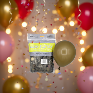 Ballons en latex Party Love 12 cm Marron 100 pièces Sac de décoration - Product Image 3