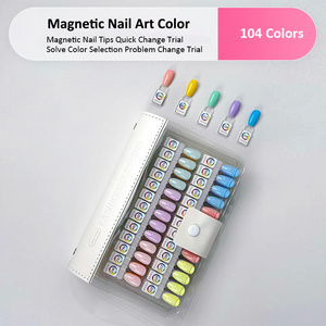 Novo livro de exibição polonês gel dicas magnéticas portátil removedor acrílico cor cartão livro prego magnético display livro para unhas salão - Product Image 3