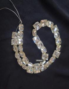 10 MM princesse coupe forme carré Moissanite perles blanc cassé perles à facettes et bijoux personnalisés - Product Image 1