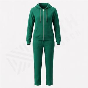 Conjunto Deportivo de Mujer con Capucha, Estilo Vintage, Color Sólido, de Alta Calidad, Diseño de Moda, para Invierno, Precio al por Mayor - Product Image 1