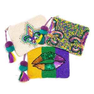 Beau sac à main mardi gras brodé dernier créateur porte-monnaie complet multicolore fermeture à glissière excellente qualité femmes filles - Product Image 2