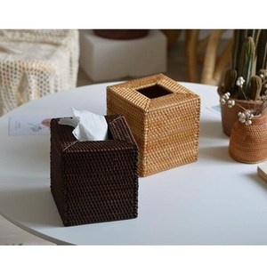 Exportación de grandes cantidades de cajas de pañuelos de ratán a precios asequibles - Product Image 2