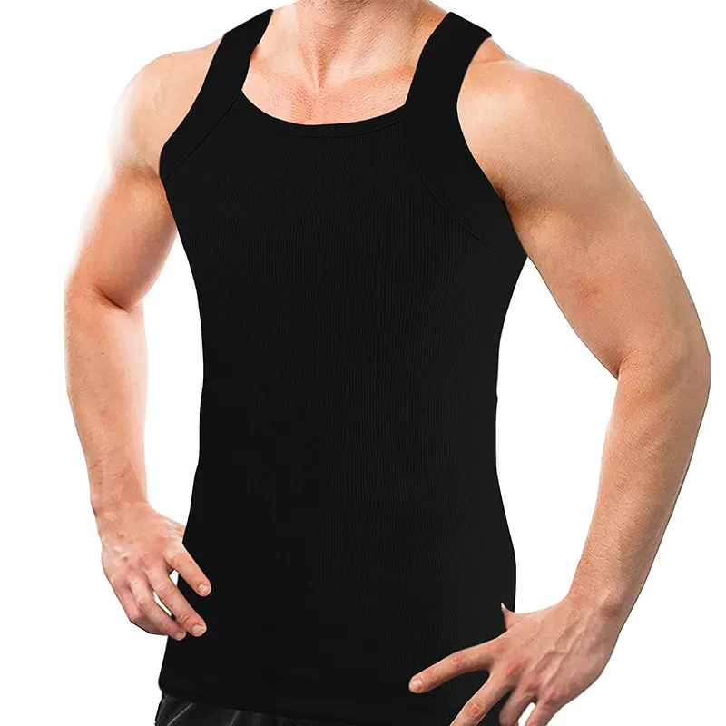 2024 erkek düz renk Fitness giysileri Tank Top Mesh nefes kolsuz spor salonu için üst giyim