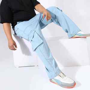 Pantalones Vaqueros Holgados de Estilo Urbano con Diseño de Entrepierna Caída, Estética Oversized, Inspirados en la Cultura Urbana, Cómodos y de Corte Holgado - Product Image 5