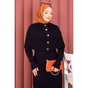 ชุดเดรสทรงหลวมสีฟ้าสดใสลำลองพร้อมกระดุมชุดเดรสทรงหลวมและลายพิมพ์ - Product Image 3