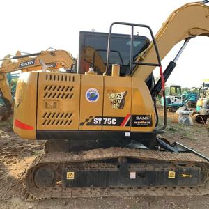 Mini-excavatrice sur chenilles hydraulique d'occasion Sany SY75C, 7,5 tonnes, moteur testé et inspecté, composants d'origine en STOCK - Product Image 6