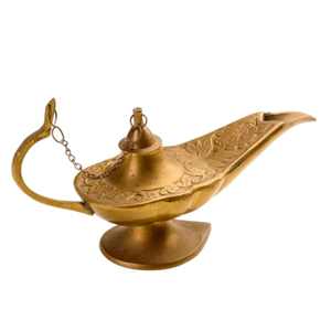 Lámpara de Aladino decorativa de latón de alta calidad con acabado pulido de grabado para decoración del hogar Metal Aladdin Chirag - Product Image 2