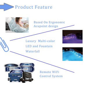 Monalisa Backyard Jaccuzy Spa Whirlpool 7 Personnes Baignoires Moderne Rocky <span class=keywords><strong>Balboa</strong></span> Spa Extérieur Acrylique Air Massage Rectangle bain à remous - Product Image 5
