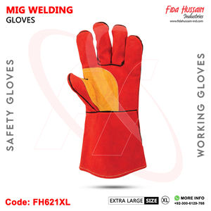 Venta caliente Guantes de soldadura a prueba de fuego 2024 Soldadores de alta calidad Protección de manos Guantes DE SEGURIDAD DE METAL Guantes de cuero de Pakistán - Product Image 3