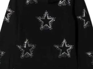 Clush Industries personnalisé 500 GSM sweat à capuche lavé à l'acide 100% coton brodé strass colorés Style fermeture éclair hiver - Product Image 3