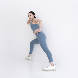 Leggings de yoga fitness bleu ciel Mukasa, effet push-up, respirants, séchage rapide, longueur intégrale - Product Image 4