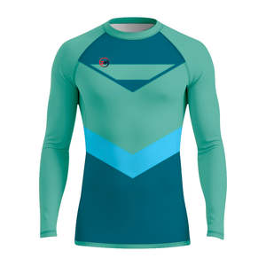 Protège-éruption unisexe noir à manches longues pour les sports nautiques et le fitness, tissu polyester/spandex à séchage rapide 220g - Product Image 1