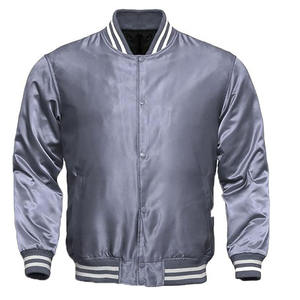 Vêtements personnalisés imperméable décontracté veste unie classique décontracté résistant à l'eau Varsity manteau Satin vestes hommes et femmes - Product Image 5