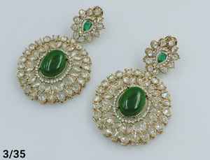 Último diseñador indio al por mayor joyería de jhumka Kundan pendientes nuevas colecciones para mujer elegante colección de pendientes 2024 - Product Image 3