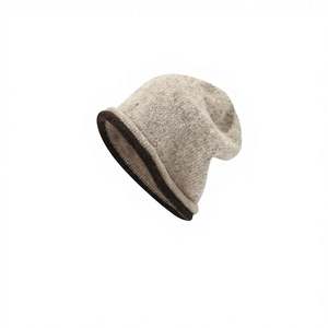 Chapeau souple à bord roulé, grande circonférence, protection chaude pour les oreilles, style coréen, motif à carreaux - Product Image 6