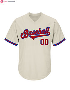 Maillots de baseball classiques rétro personnalisés du sud-ouest sublimés de haute qualité col en V en polyester respirant - Product Image 2